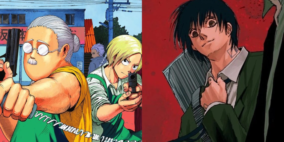 The Manga cover illustration for 'Sakamoto Days' (Left), Nagumo from the Manga (Right) (Yuto Suzuki)