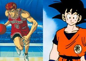 Hanamichi Sakuragi from 'Slam Dunk' (Left) (Toei Animation), Goku from 'Dragon Ball Z' (Toei Animation)