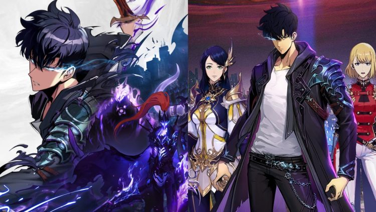 A Poster for "Solo Leveling Arise" (Left), A Still from the game (Right)