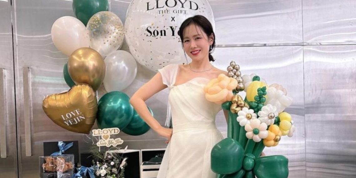 Son Ye-jin surprised fans by sharing photos of herself in a wedding dress on her personal account.