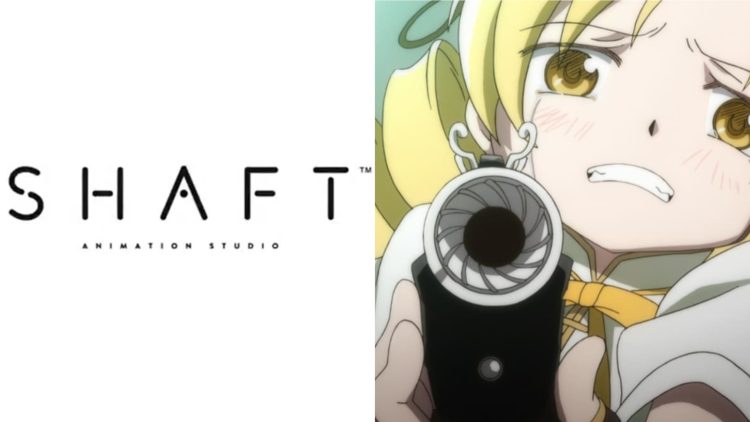 The logo for Studio Shaft (Left), Mami Tomoe from 'Puella Magi Madoka Magica' (Credits: Studio Shaft)