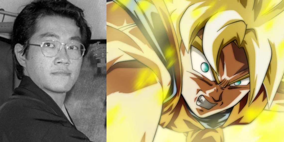 Akira Toriyama (Left), Super Saiyan Goku from 'Dragon Ball Z' (Right)