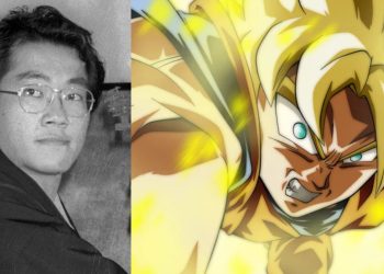 Akira Toriyama (Left), Super Saiyan Goku from 'Dragon Ball Z' (Right)