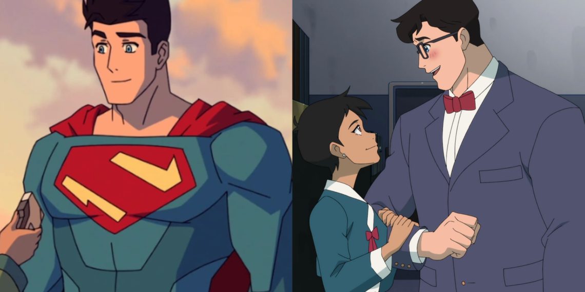 Clark Kent from 'My Adventures with Superman' (left), AS till from the Show (Right)