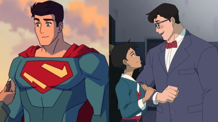 Clark Kent from 'My Adventures with Superman' (left), AS till from the Show (Right)