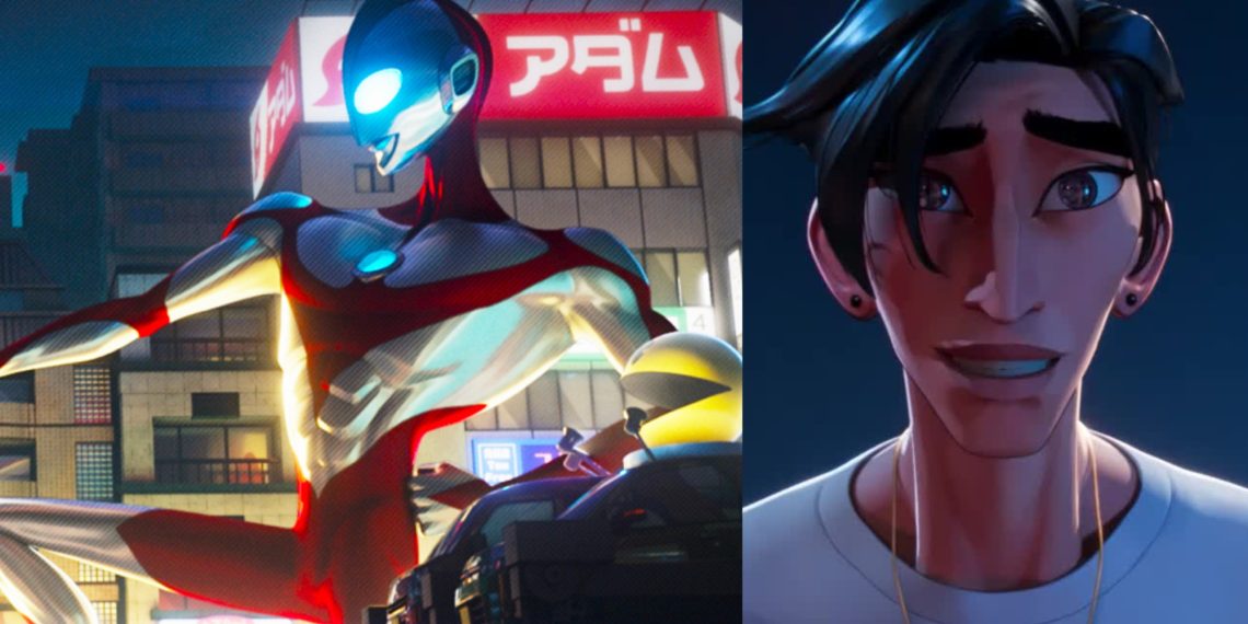 A Still from the 'Ultraman; Rising' trailer (Left), A Character from the Netflix film (Right) (Tsuburaya Productions)