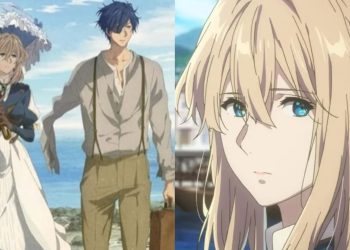 Violet and Gilbert (Left), Violet (Right) from 'Violet Evergarden' (Kyoto Animation)