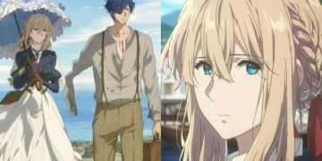 Violet and Gilbert (Left), Violet (Right) from 'Violet Evergarden' (Kyoto Animation)