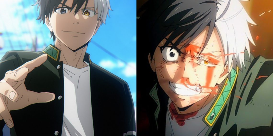 Haruka Sakura in the 'Wind Breaker' trailer (Left) and in Episode 9 (Right) (Cloverworks)
