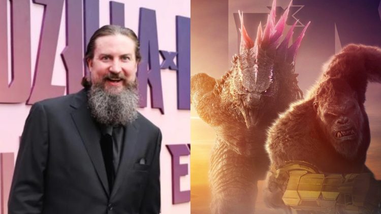 Sam Wingard (Left), The Poster for 'Godzilla X Kong' (Right) (Legendary Pictures)