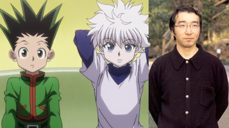 Gone and Killua from the 'HUnter x Hunter' Anime (Left) (Studio Nippon Animation), Yoshihiro Togashi, author of the series (Right)