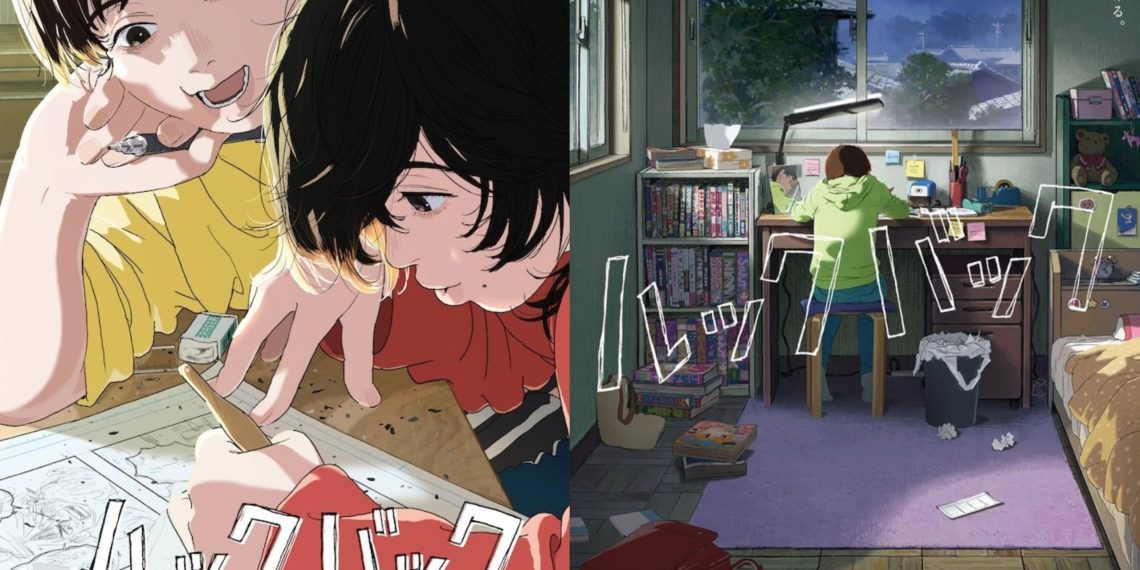 Illustrative posters featuring Fujino and Kyomoto from  'Look Back' The Anime Film (Tatsuki Fujimoto)