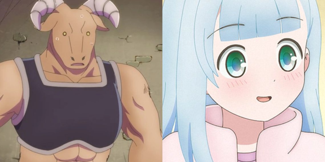 A creature of the Dungeon from the 'Dungeon People' Teaser (left) and Belle (Right) from the Anime (Studio OLM)