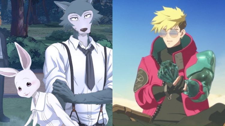 Haru and Legoshi (left) from 'Beastars' and Vash from 'Trigun: Stampede' (Studio Orange)