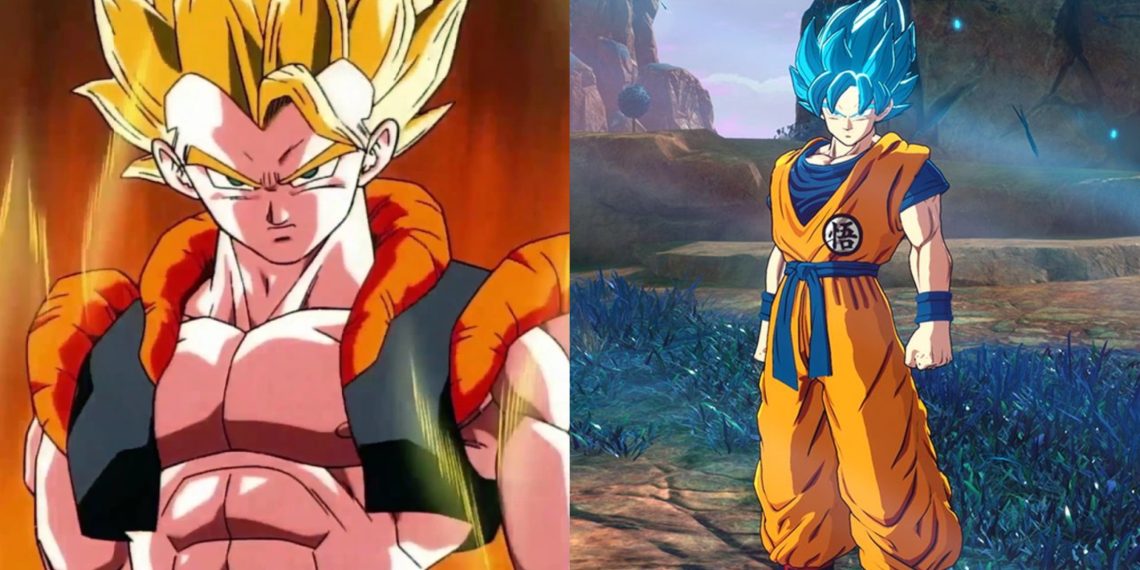 Super Saiyan Goku from 'Dragon Ball Z' the Anime (Left) and 'Dragon Ball: Sparking Zero' (Right) (Bandai Namco)