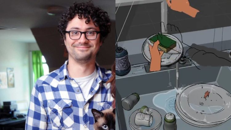 Michael Berardini (Left) and his Animation project (Right) posted on Twitter