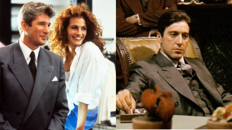 Richard Gere and Julia Roberts (Left) in 'Pretty Woman' (Garry Marshall), Al Pacino (Right) in 'The Godfather Part 2' (Francis Ford Coppola