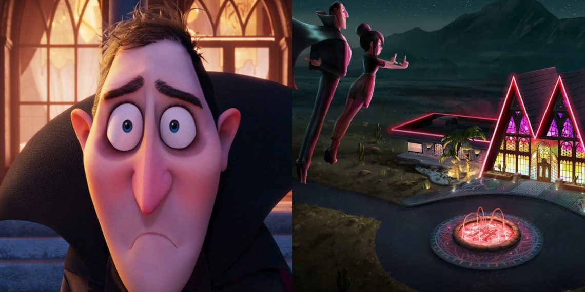 Dracula (Left) with his daughter Mavis (Right) in Netflix's new spinoff series called Motel Transylvania (Right) (Sony Pictures Animation)
