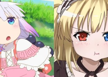 Kanna Kamui (Left) from 'Miss Kobayashi's Dragon Maid' (Kyoto Animation), Kobato Hasegawa (Right) from 'Haganai' (AIC Build)