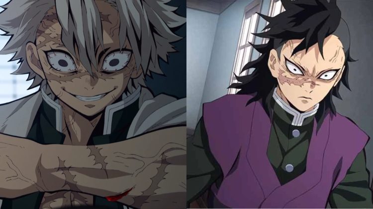 Sanemi (Left) and his brother Genya (Right) from 'Demon Slayer' (Ufotable)