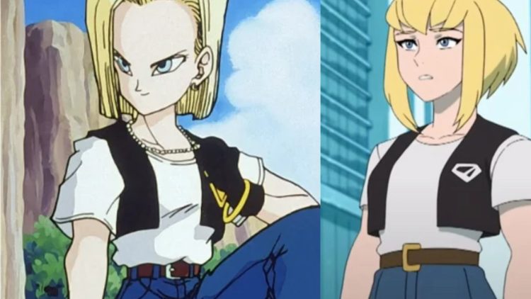 Android 18 (Left) from 'Dragon Ball Z' (Toei Animation), Kara Zor-El (Right) from 'My Adventures With Superman' (Studio Mir)
