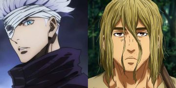 Gojo Satoru (Left) from 'Jujutsu Kaisen' (MAPPA), Thorfinn (Right) from 'Vinland Saga' (Wit Studio)