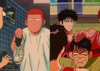 Players from Shohoku High School in 'Slam Dunk' (Toei Animation)