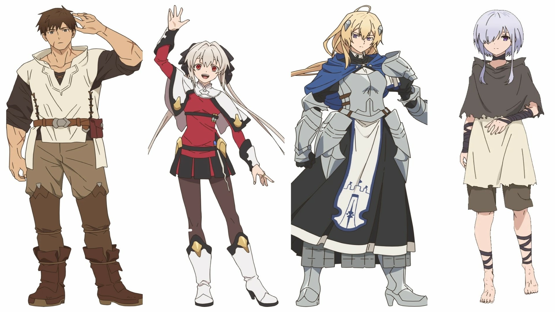 The Main And Supporting Characters Of I Parry Everything! - Noor, Lynneburg Clays , Ines Harness, And Rolo Respectively (OLM)