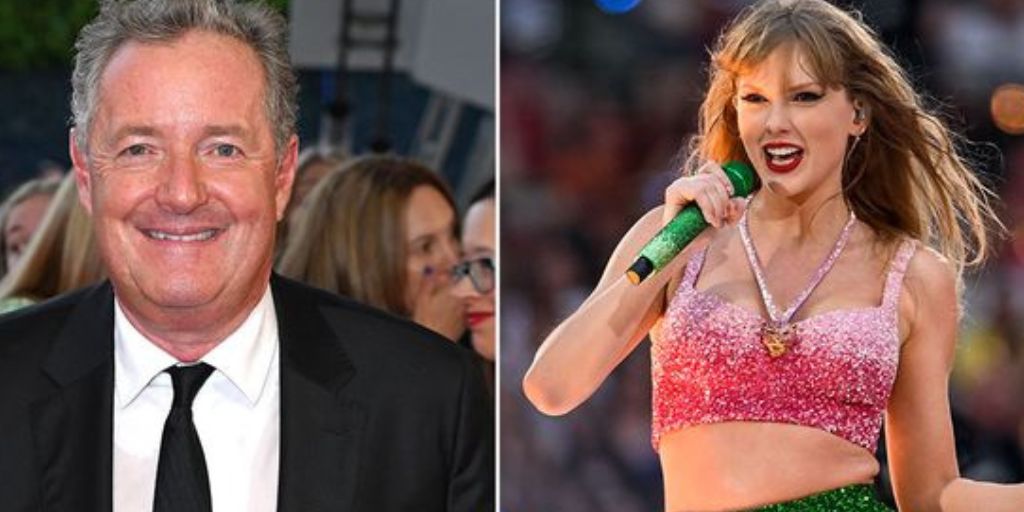 Piers Morgan and Taylor Swift at The Eras Tour (Credit: Disney+)