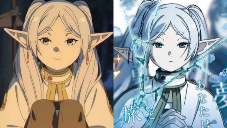 Frieren from 'Frieren: Beyond Journey's End' (Left) (Studio MADHOUSE), Frieren from 'Escape from the Millennium Dream' (SCRAP)