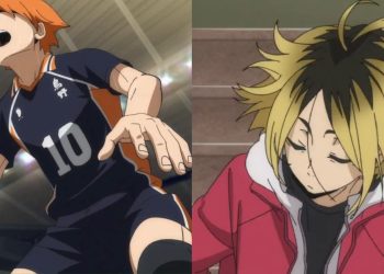 Hinata Shoyo (Left) and Kenma Kozume (Right) from 'Haikyuu!! The Dumpster Battle' (Production I.G)