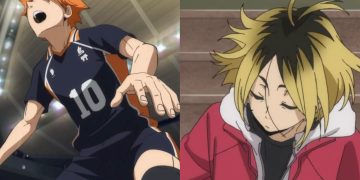 Hinata Shoyo (Left) and Kenma Kozume (Right) from 'Haikyuu!! The Dumpster Battle' (Production I.G)