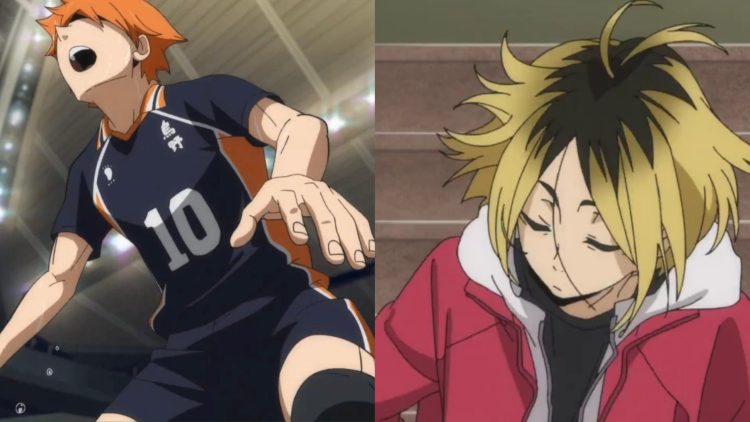 Hinata Shoyo (Left) and Kenma Kozume (Right) from 'Haikyuu!! The Dumpster Battle' (Production I.G)