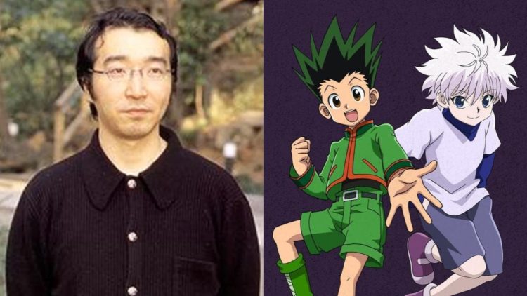Yoshihiro Togashi (Left), Gon and Killua from 'Hunter x Hunter (Studio Pierrot)