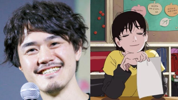 Director Kiyotaka Oshiyama (Left), 'Look Back' the film (Right) by Tatsuki Fujimoto