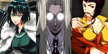 Fubuki (Left) from 'One Punch Man' (Studio Madhouse), Sir Integra from 'Hellsing Ultimate' (Studio Madhouse' and Faye from 'Cowboy Bebop' (Studio Sunrise)