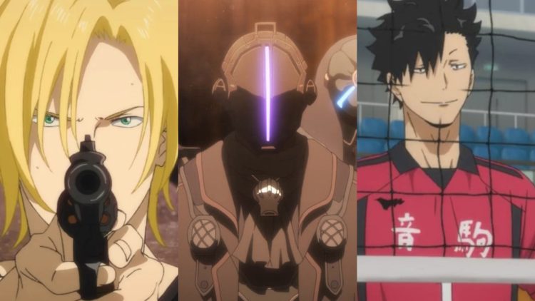 Ash from 'Banana Fish' (Left) (MAPPA), Bondrewd from 'Made In Abyss' (Middle) (Kinema Cintrus), Kuroo Tetsuro from 'Haikyu!!' (Right) (Production I.G)