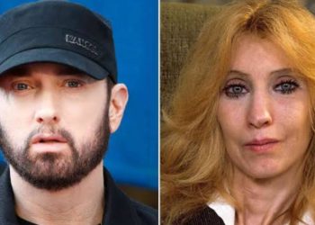 Eminem and his mother,  Debbie Nelson (Credit: Pinterest)