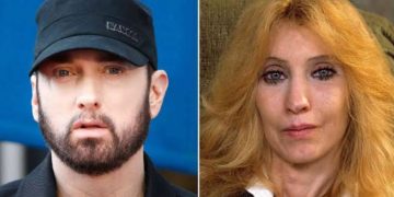 Eminem and his mother,  Debbie Nelson (Credit: Pinterest)