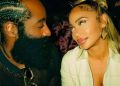 James Harden and his girlfriend, Paije Speights (Credit: YouTube)