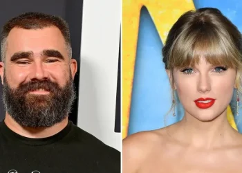 Jason Kelce & Taylor Swift (Image via Getty)