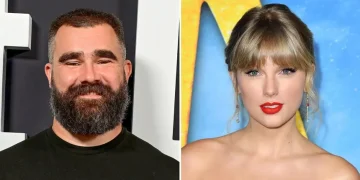 Jason Kelce & Taylor Swift (Image via Getty)