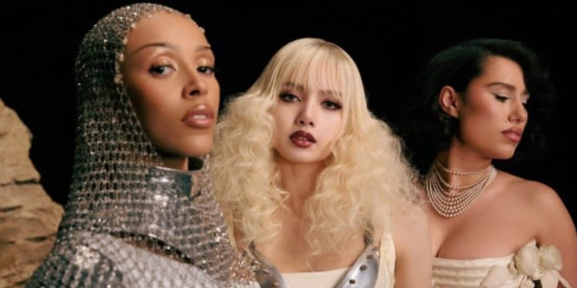 Lisa, Doja Cat and RAYE (Credit: YouTube)