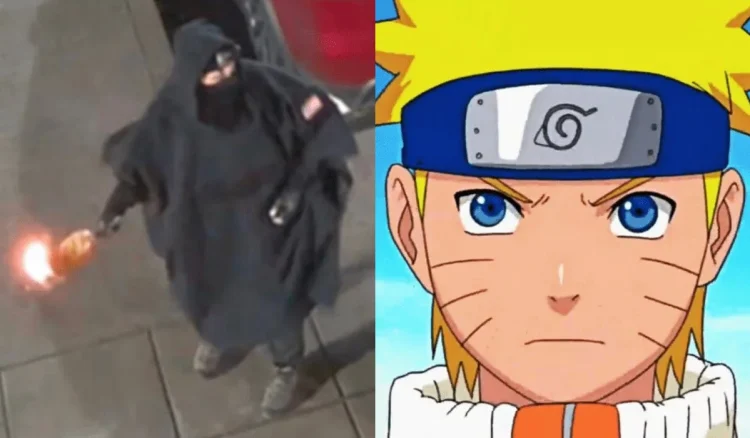 ATTACKED TESLA STATION WEARING THE NARUTO HEADBAND
