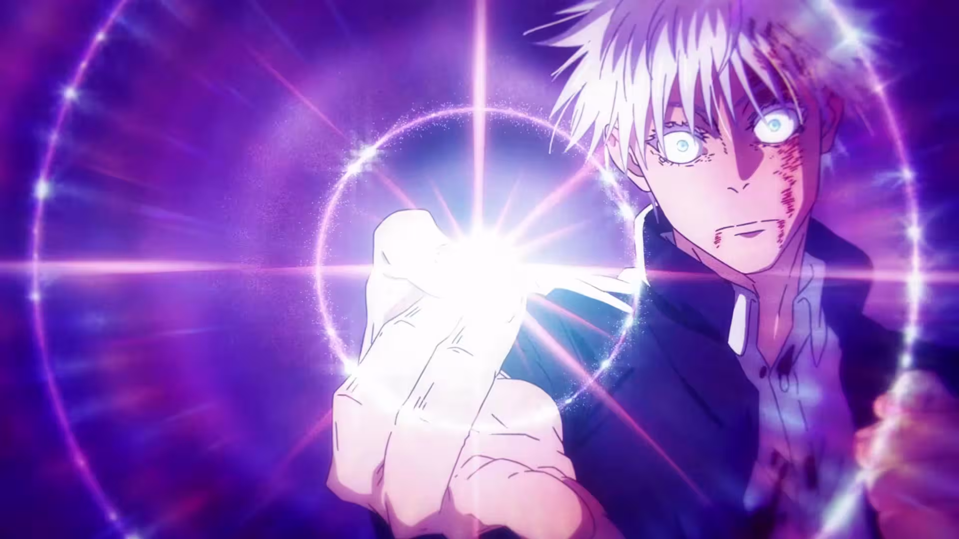 Hollow Purple Satoru Gojo from Top 10 Strongest Attacks in Jujutsu Kaisen