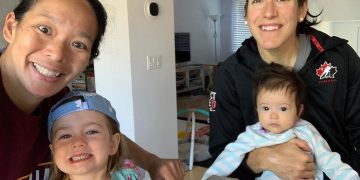 Julie Chu and Caroline Ouellette