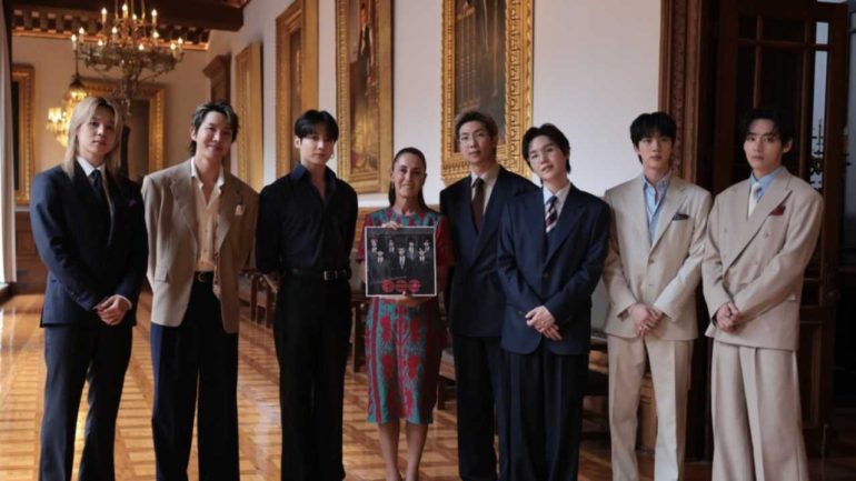 Fuodj3 from BTS Makes a Landmark Appearance at the Presidential Palace in Mexico