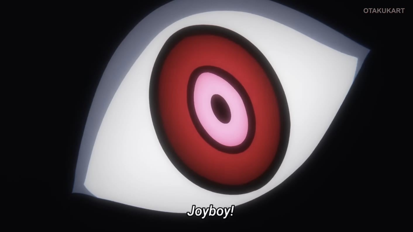 Imu reacts to Joy Boy's Haki during the Egghead Arc
