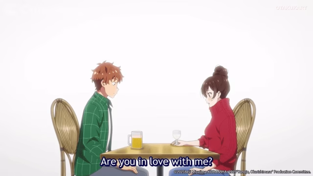 Kazuya and Chizuru share a heartfelt moment in Rent-A-Girlfriend