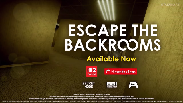Escape the Backrooms Launches on Switch 2 With 30+ Levels, Four-Player Co-Op and Proximity Voice Chat